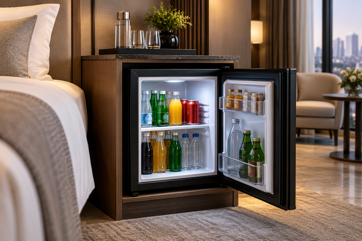 Minibar khách sạn – thiết kế nhỏ gọn và tiện dụng