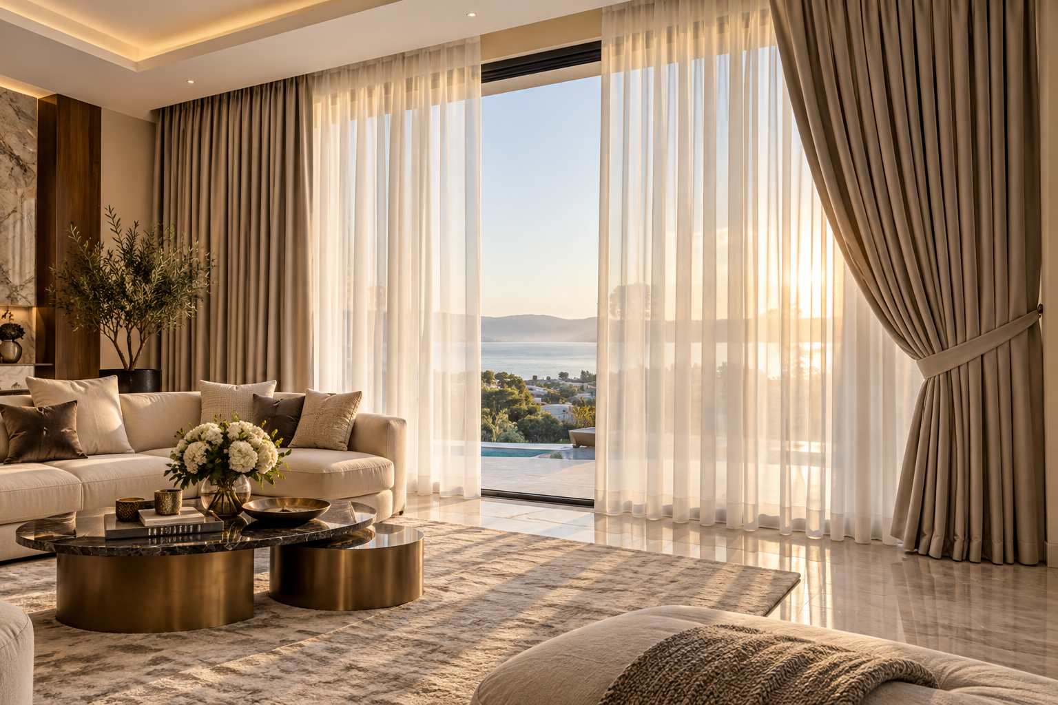Rèm cửa cao cấp cho villa & căn hộ