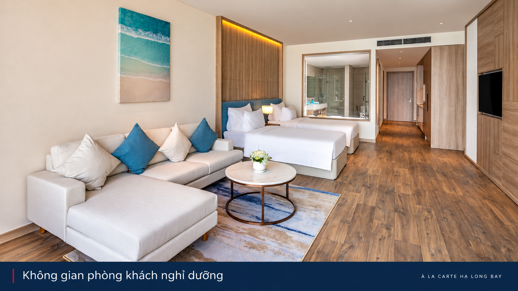 Không gian phòng khách nghỉ dưỡng